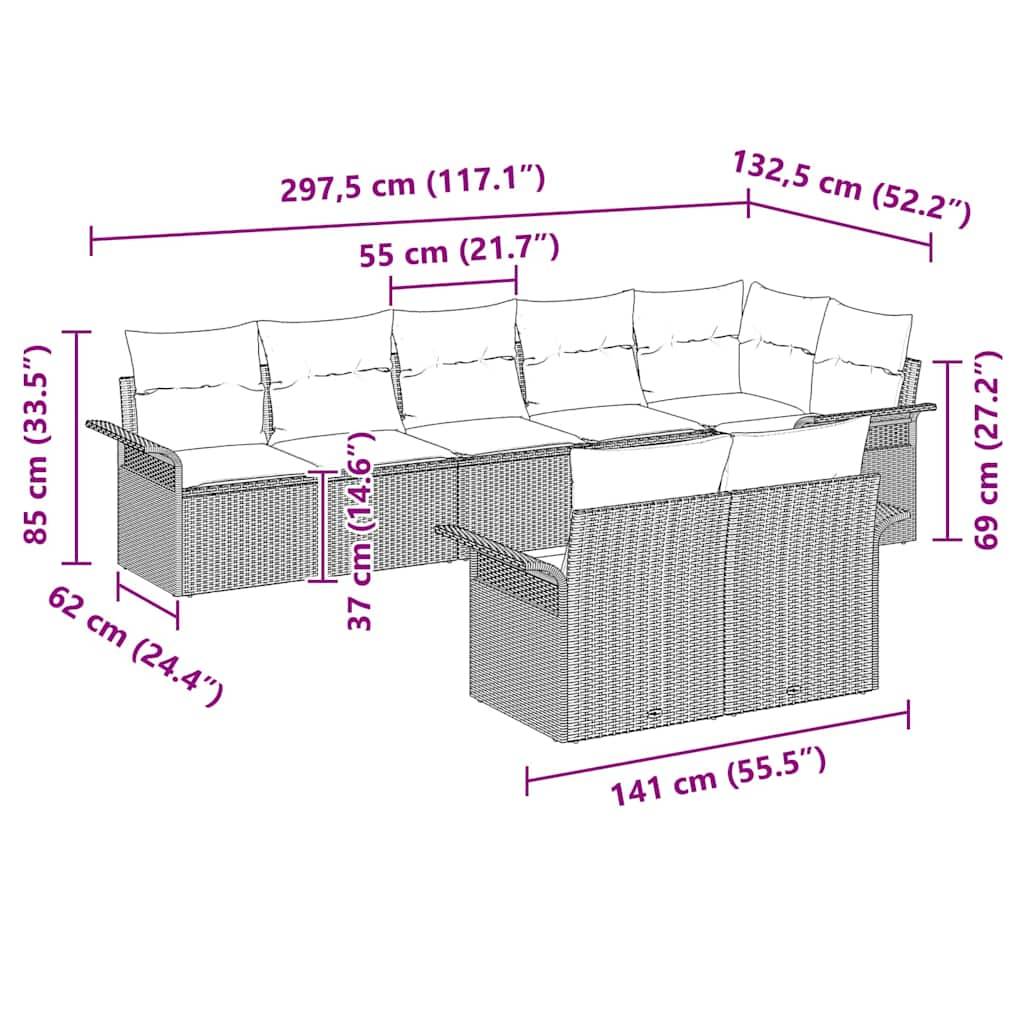Salon de Jardin 8 Places en Résine Tressée Modulable pour Grande Terrasse Marron – ComfortXL Outdoor Living - Image 4