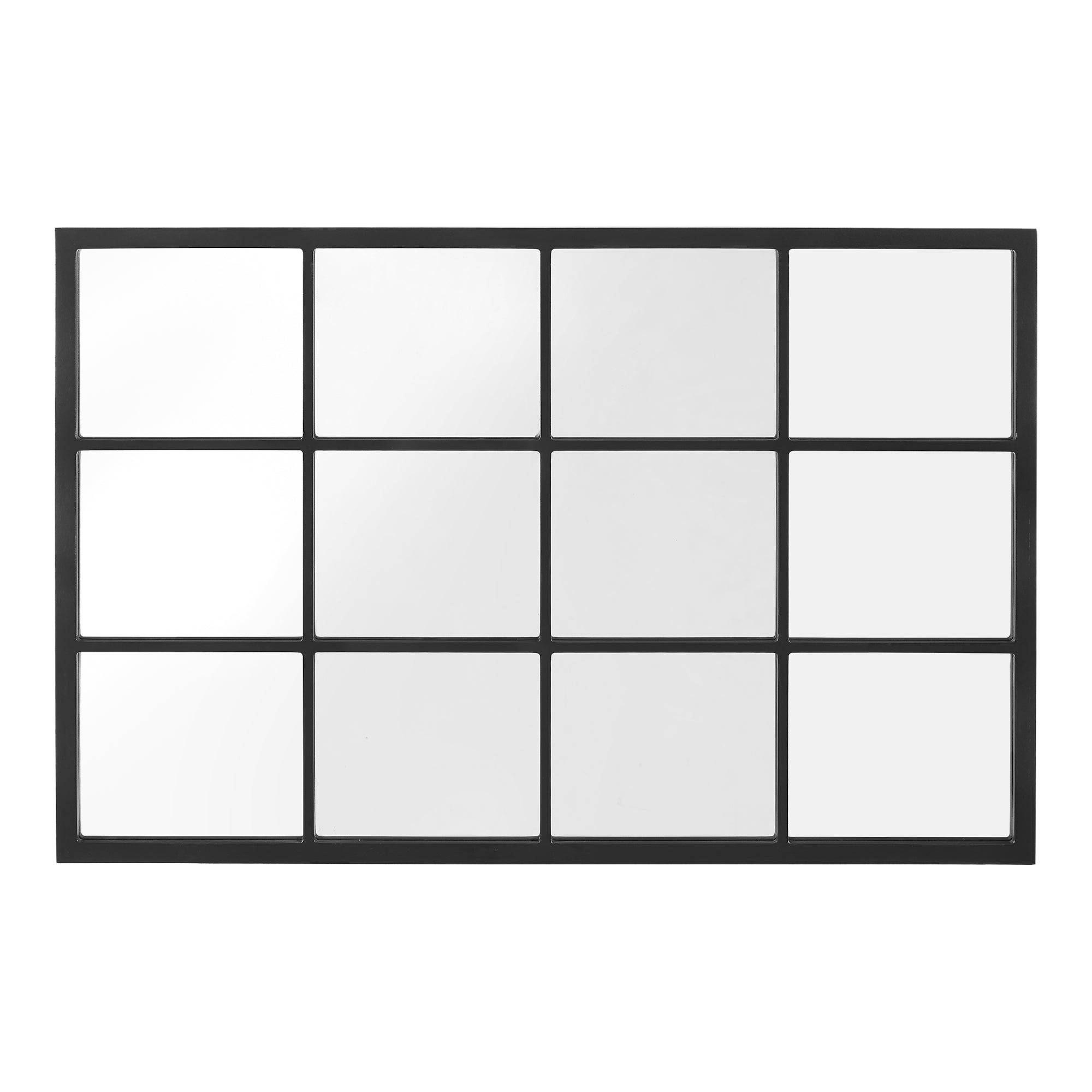 Helloshop26 - Miroir mural rectangulaire 90 x 60 cm noir mat - Image 4