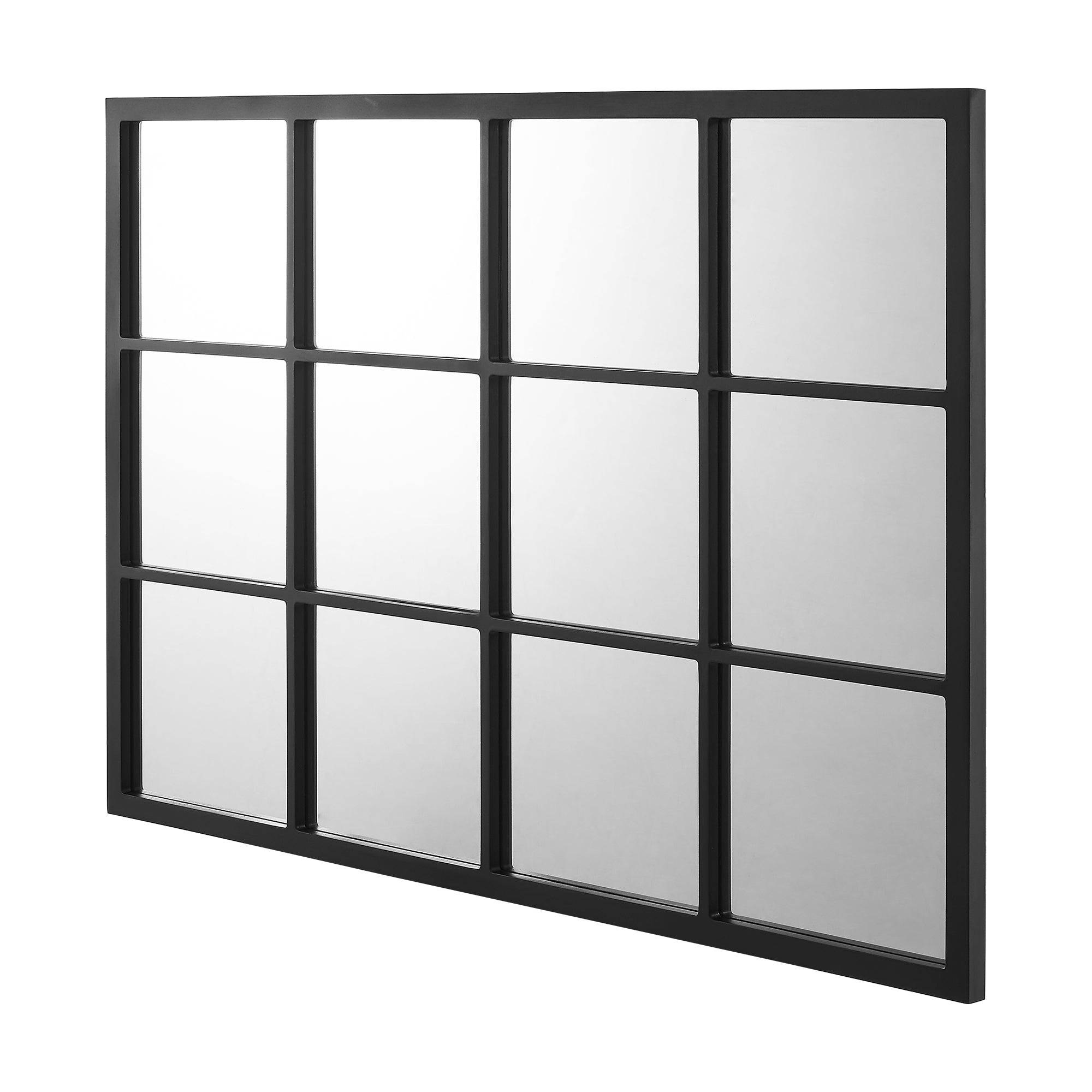 Helloshop26 - Miroir mural rectangulaire 90 x 60 cm noir mat - Image 3