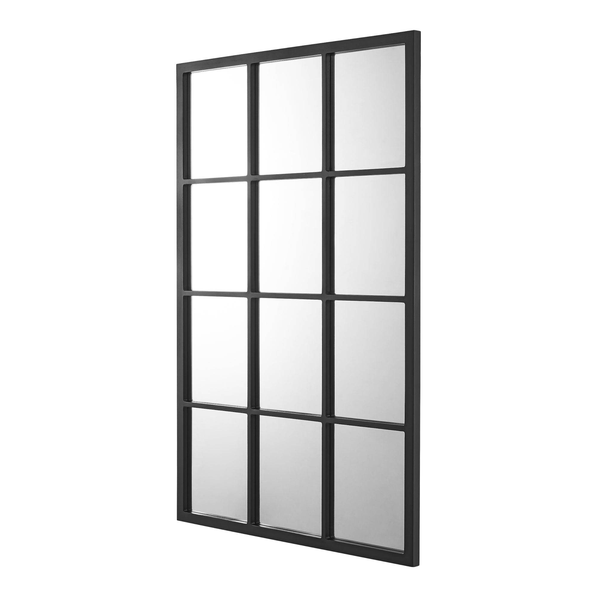 Helloshop26 - Miroir mural rectangulaire 90 x 60 cm noir mat - Image 1