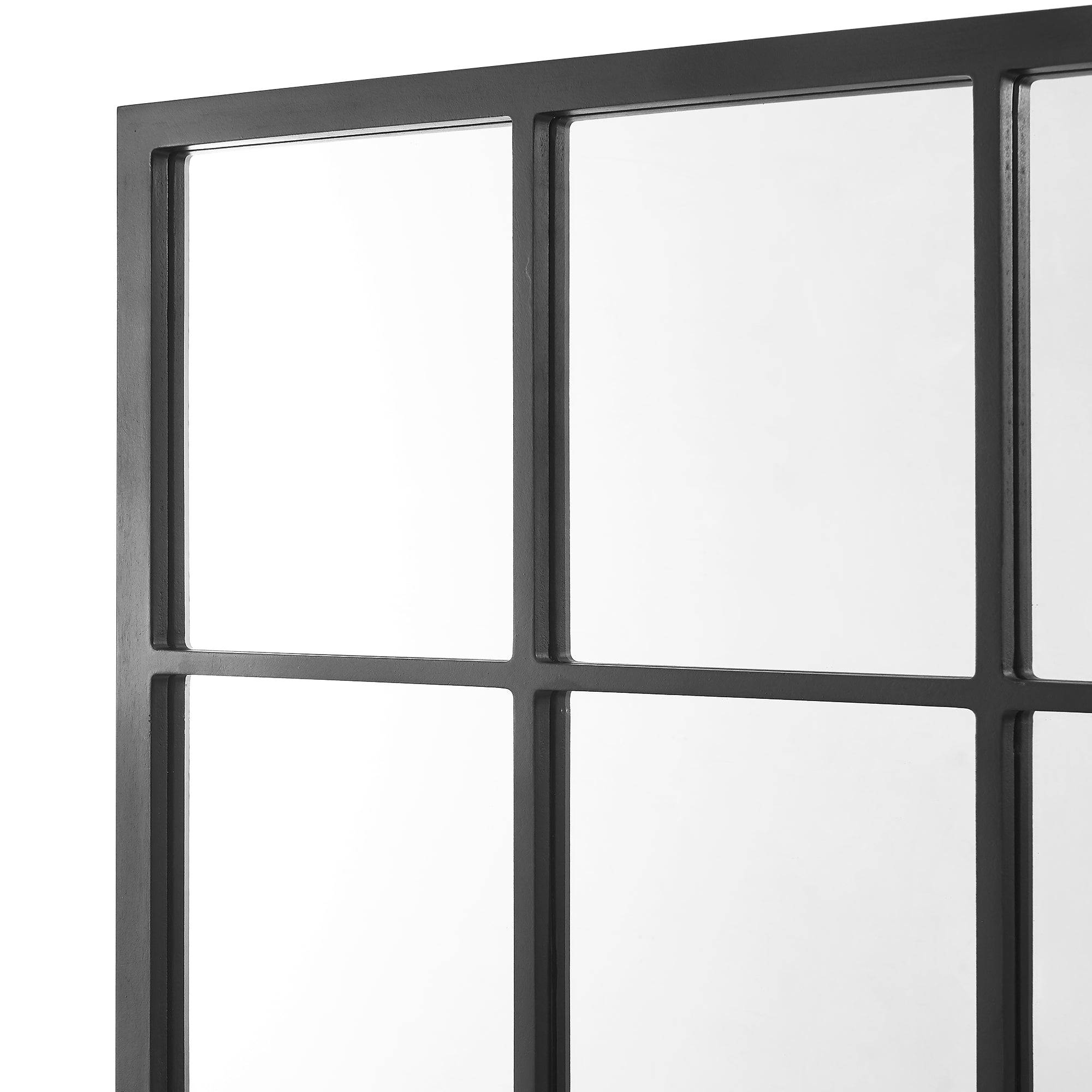 Helloshop26 - Miroir mural rectangulaire 90 x 60 cm noir mat - Image 5