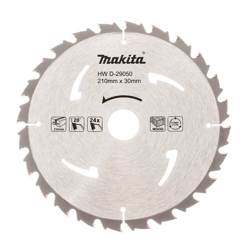 Makita - Lames carbure bois standard, pour scies circulaires MAKITA - taille Ø 210 mm x 24 Dents - MAKITA ACCESSOIRES - Imagen 1