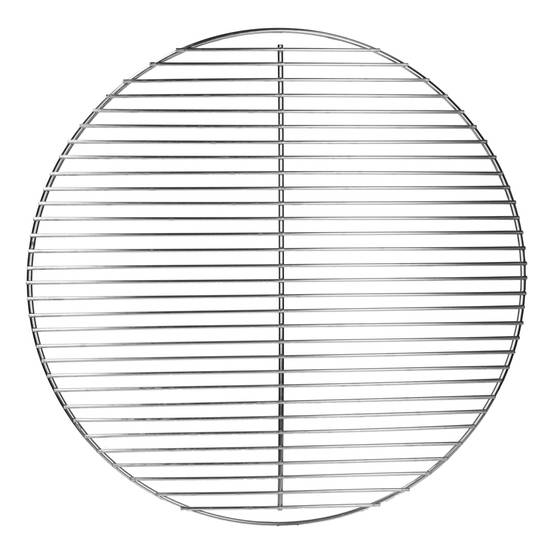 Grille barbecue inox ronde Ø 54,5 cm avec poignée en bois amovible robuste et antirouille adaptée aux cheminées barbecues, foyers et braseros BBQ - Image 2
