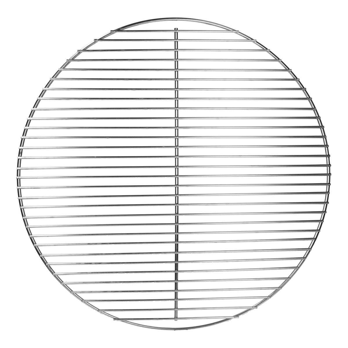 Grille barbecue inox ronde Ø 54,5 cm avec poignée en bois amovible robuste et antirouille adaptée aux cheminées barbecues, foyers et braseros BBQ - Image 2