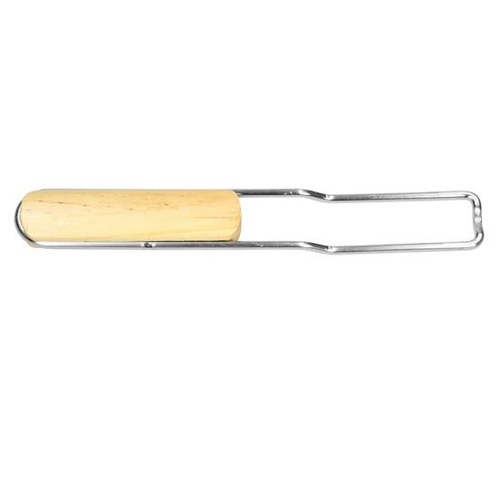Grille barbecue inox ronde Ø 54,5 cm avec poignée en bois amovible robuste et antirouille adaptée aux cheminées barbecues, foyers et braseros BBQ - Image 5