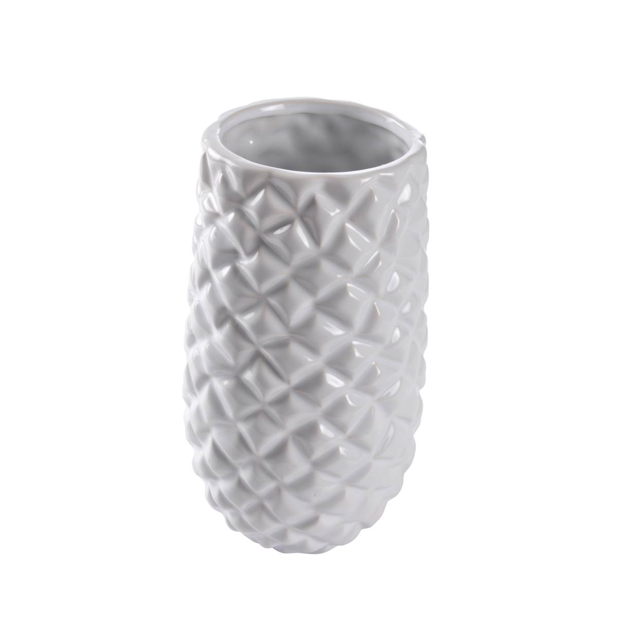 Eden - Vase ananas blanc 24 cm