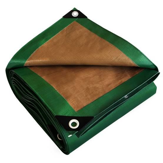 Bâche Agricole 1,5x6 m HQ250AG Verte et Marron - Haute Performance - Bâche de protection étanche pour Matériel agricole TECPLAST - Image 1