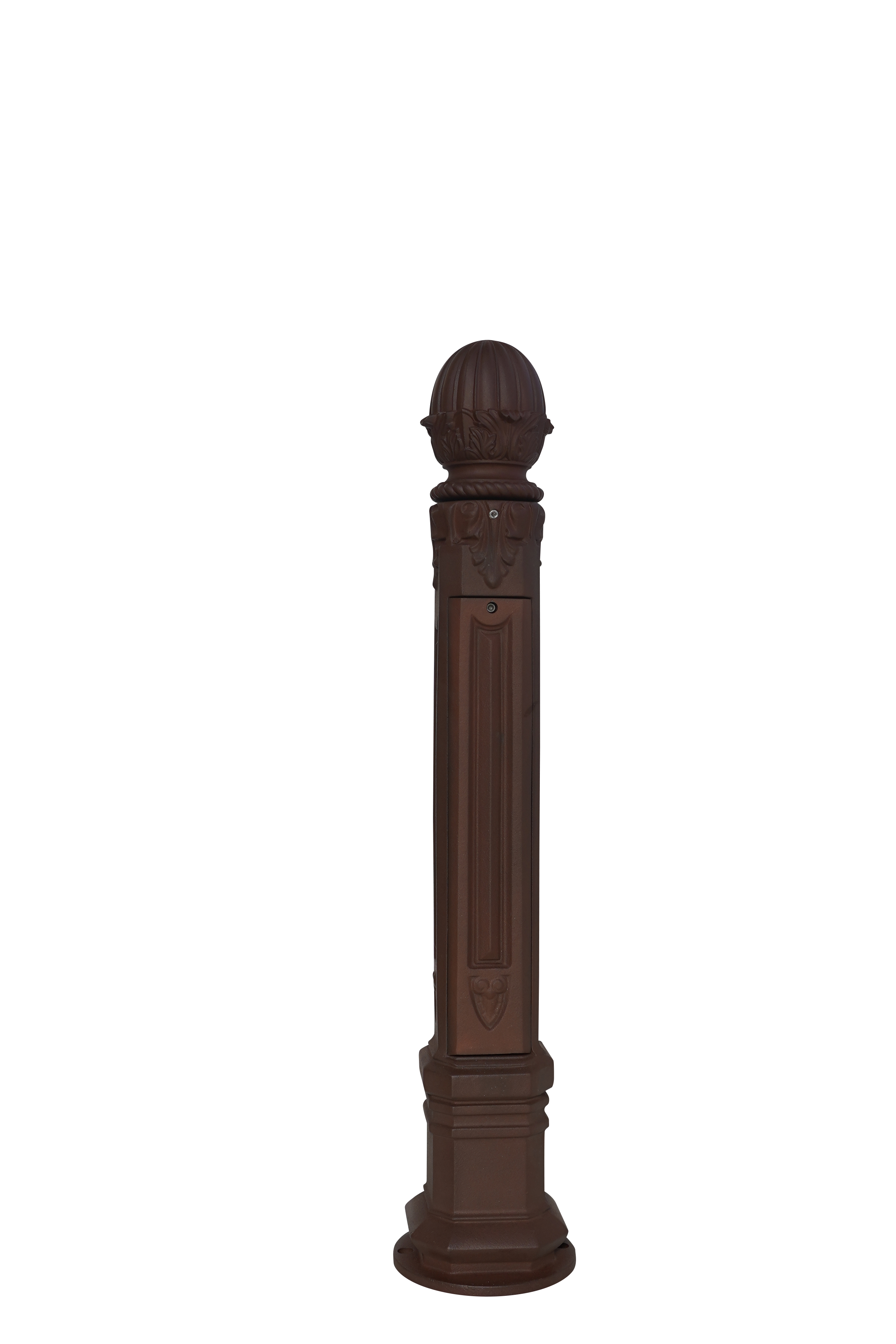 Fontaine borne griffon sans vasque brun antique avec robinet colvert Dommartin H. 102 cm X L. 17,5 cm - Imagen 4