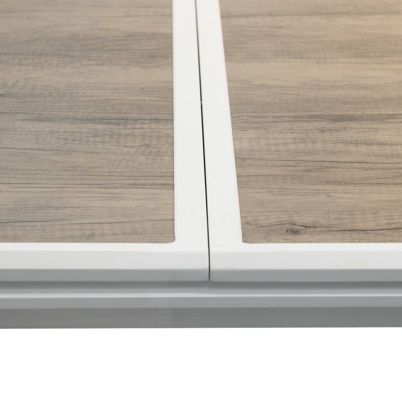 Hesperide - Table de jardin extensible "Axiome" sépia et blanc 12 places en aluminium traité époxy Hespéride - Imagen 5