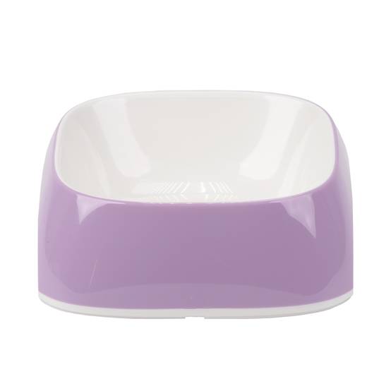 Ferplast - Ferplast Gamelle pour chat Glam - Gamelle à nourriture et à eau pour chat en plastique à la mode, antidérapant, facile à nettoyer, 0,4 litre, Lilas - Imagen 3