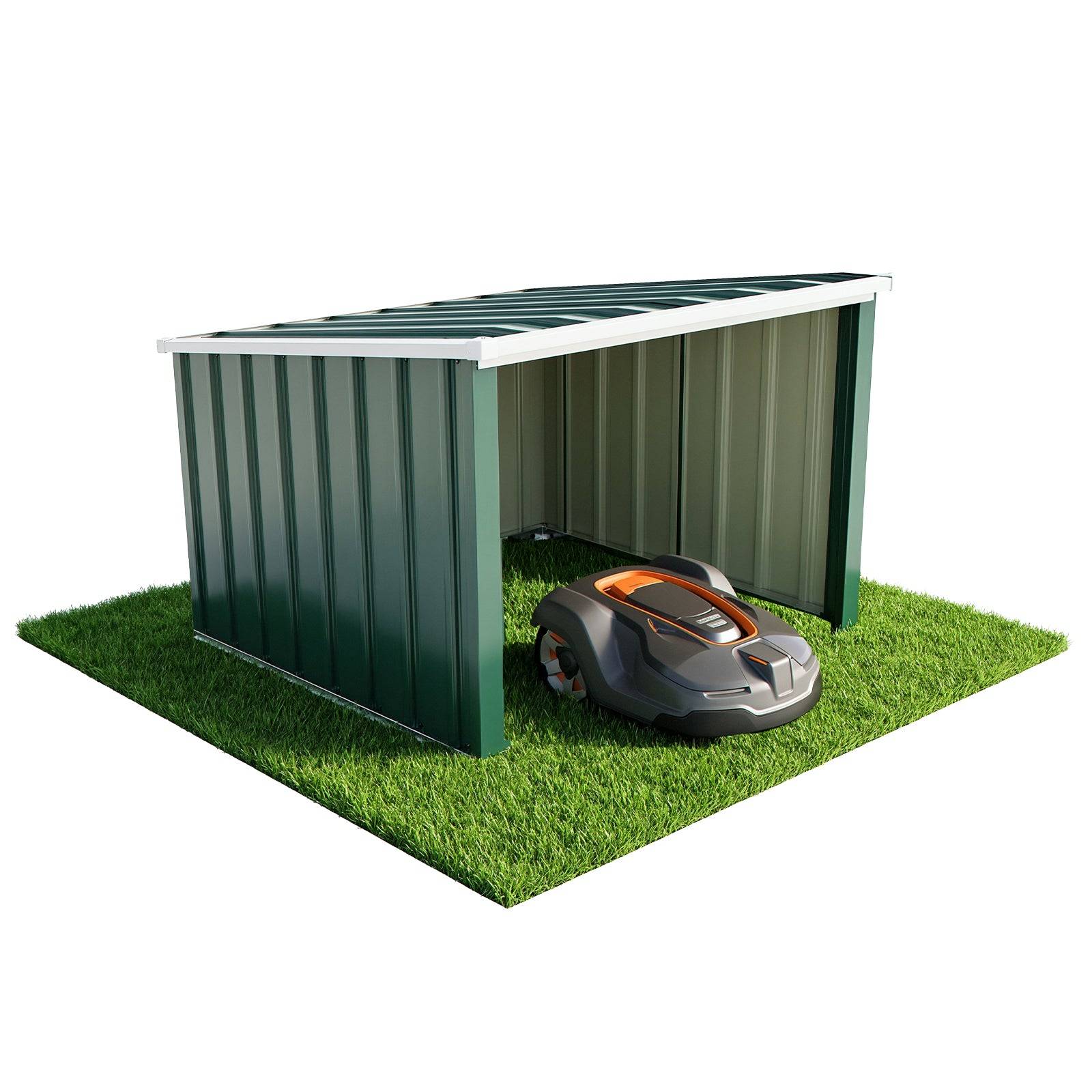 Vounot - Garage pour robot tondeuse en métal 78×92×62cm, Abri extérieur protection contre les intempéries et UV, Vert, VOUNOT® - Image 1