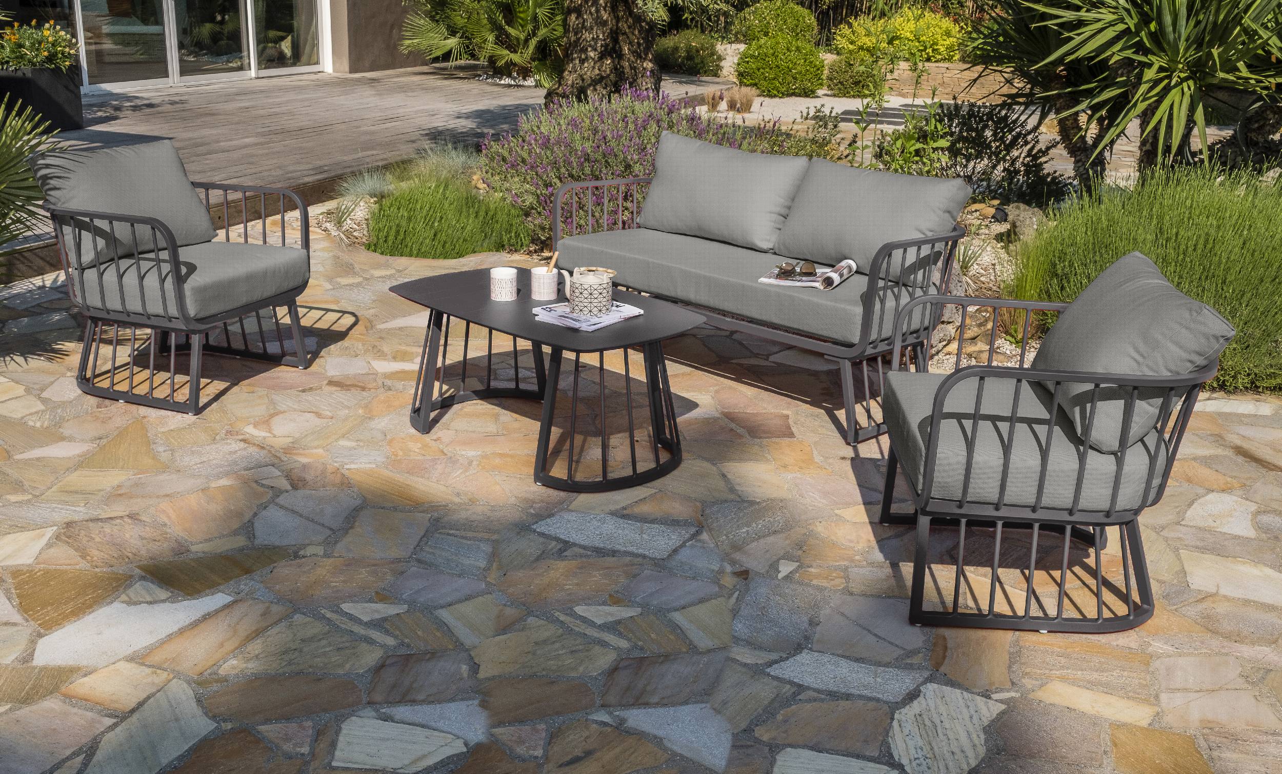 City Garden - Salon de jardin APOLLINE en aluminium - CITY GARDEN - Imagen 1
