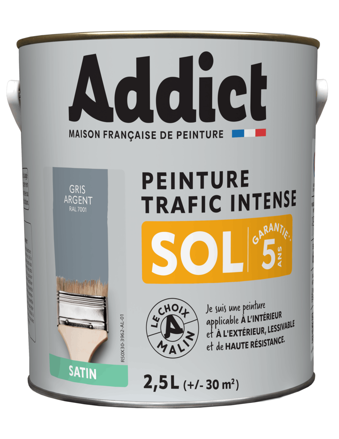 Peinture Sol 2.5 Litres Gris Argent - Addict - Image 1