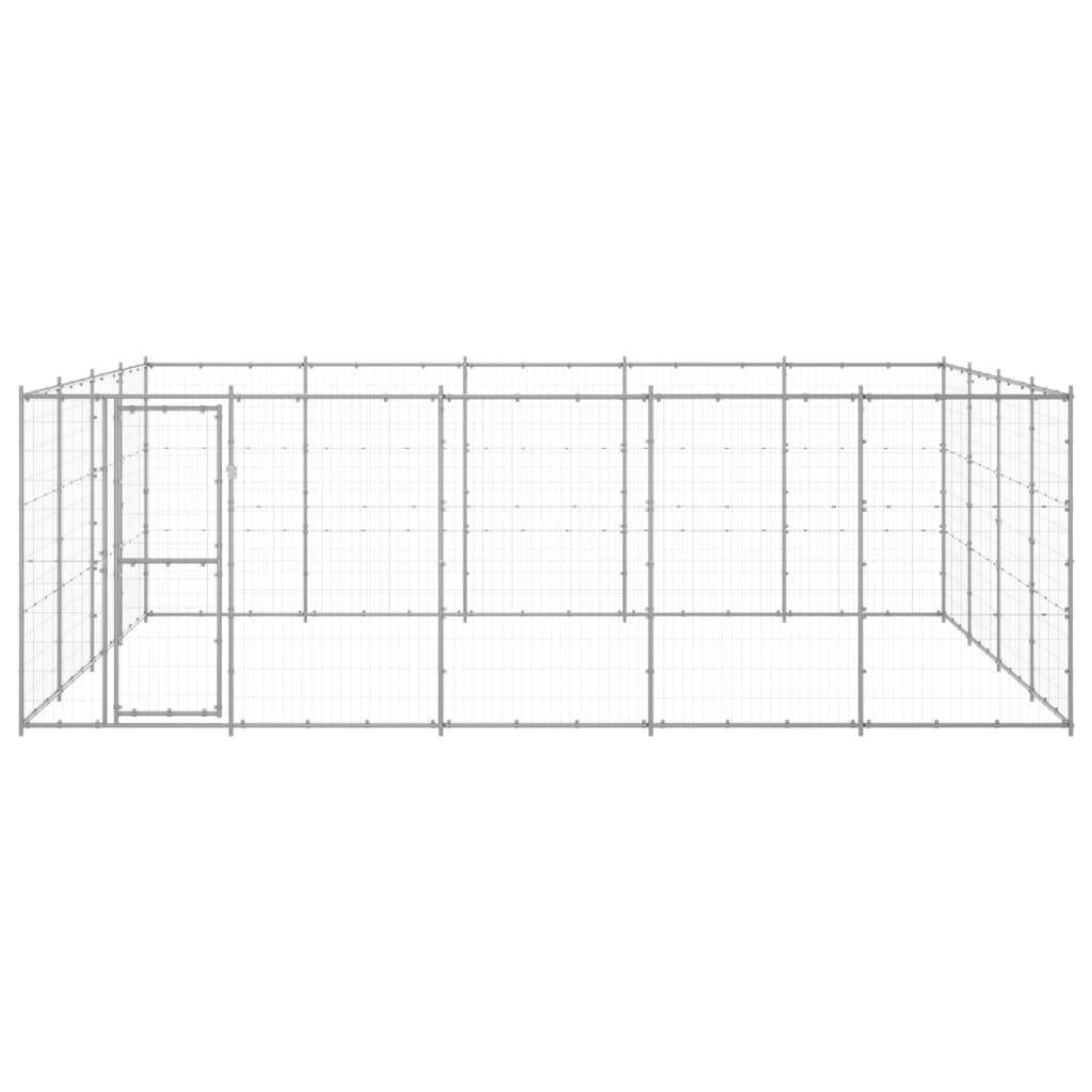 Helloshop26 - Chenil extérieur cage enclos parc animaux chien extérieur acier galvanisé 24,2 m² - Imagen 3