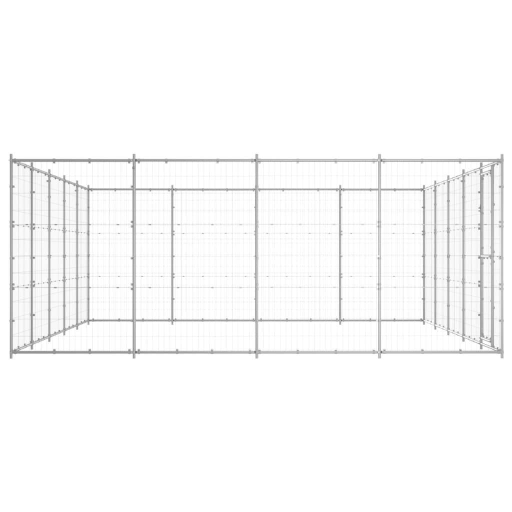 Helloshop26 - Chenil extérieur cage enclos parc animaux chien extérieur acier galvanisé 24,2 m² - Imagen 4