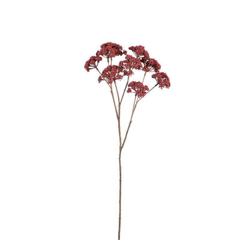 Tige Artificielle Fleur de Fenouil Bordeaux en Polyester 58cm - Image 2