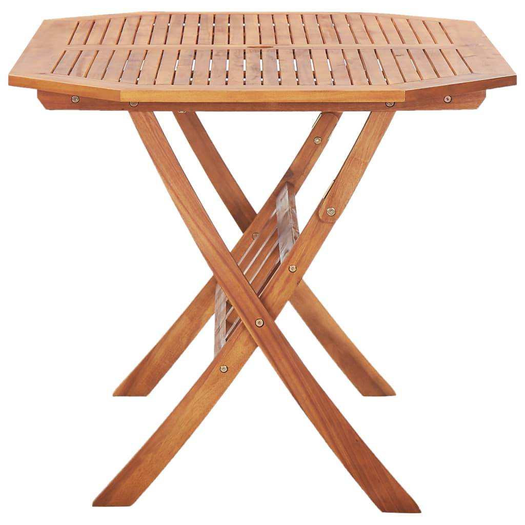 Maison Chic - Table pliable de jardin | Table d'extérieur 135 x 85 x 75 cm Bois d'acacia massif - Image 3