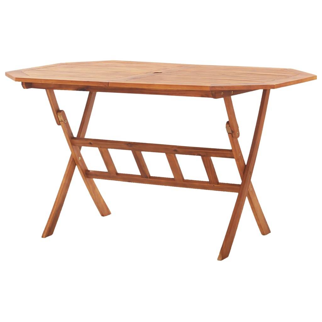 Maison Chic - Table pliable de jardin | Table d'extérieur 135 x 85 x 75 cm Bois d'acacia massif - Image 4