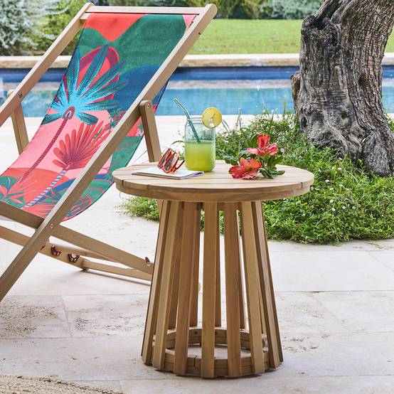Hesperide - Table d appoint de jardin ronde "Osuna" 50 x 50cm en acacia Hespéride - Image 1