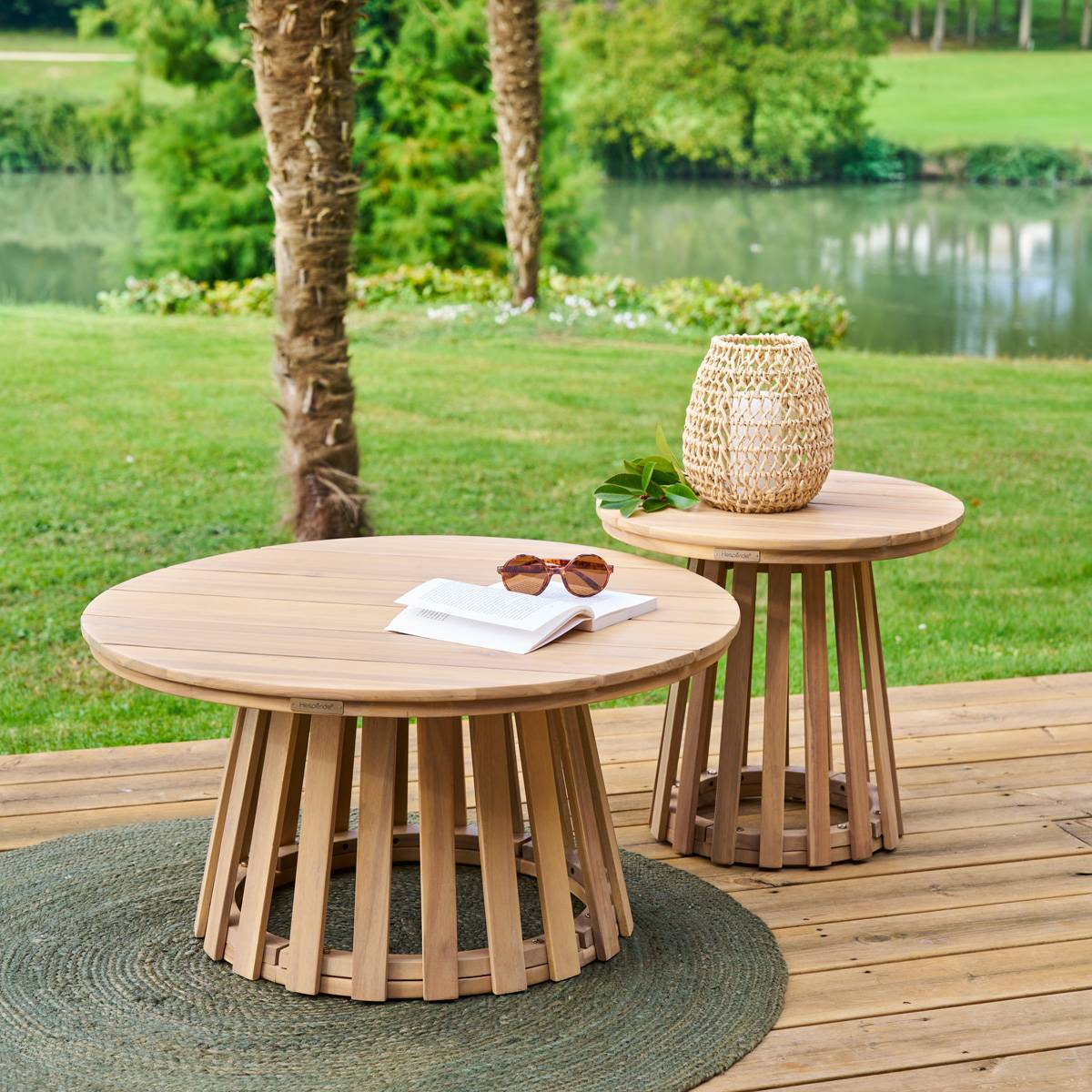 Hesperide - Table d appoint de jardin ronde "Osuna" 50 x 50cm en acacia Hespéride - Image 3