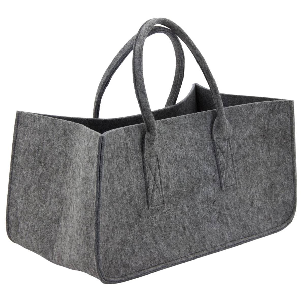 Aubry Gaspard - Sac à bûches gris en feutrine