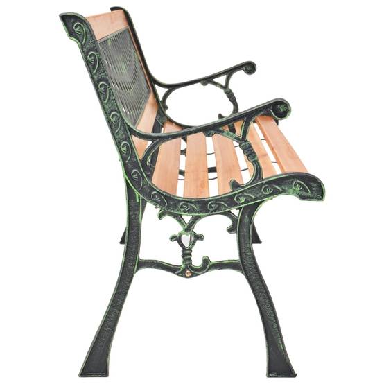 PANGIVO - Banc de jardin bois et fonte naturel et noir 116 x 52.5 x 73 cm - PANGIVO - Image 3