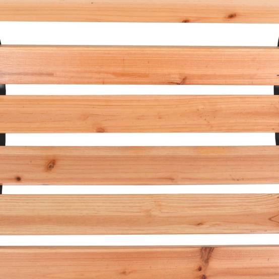 PANGIVO - Banc de jardin bois et fonte naturel et noir 116 x 52.5 x 73 cm - PANGIVO - Image 6