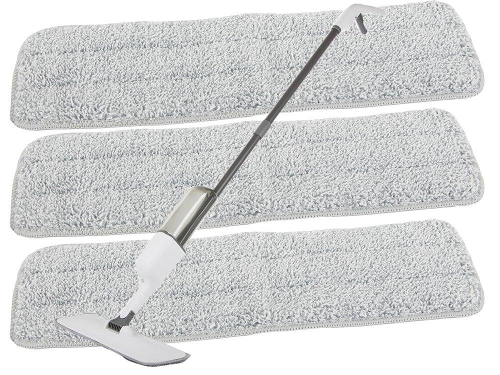 Importdistrib - Balai serpillère plat avec jet rotatif, jet solide, 3x lingettes de rechange IMPORTDISTRIB - Imagen 2