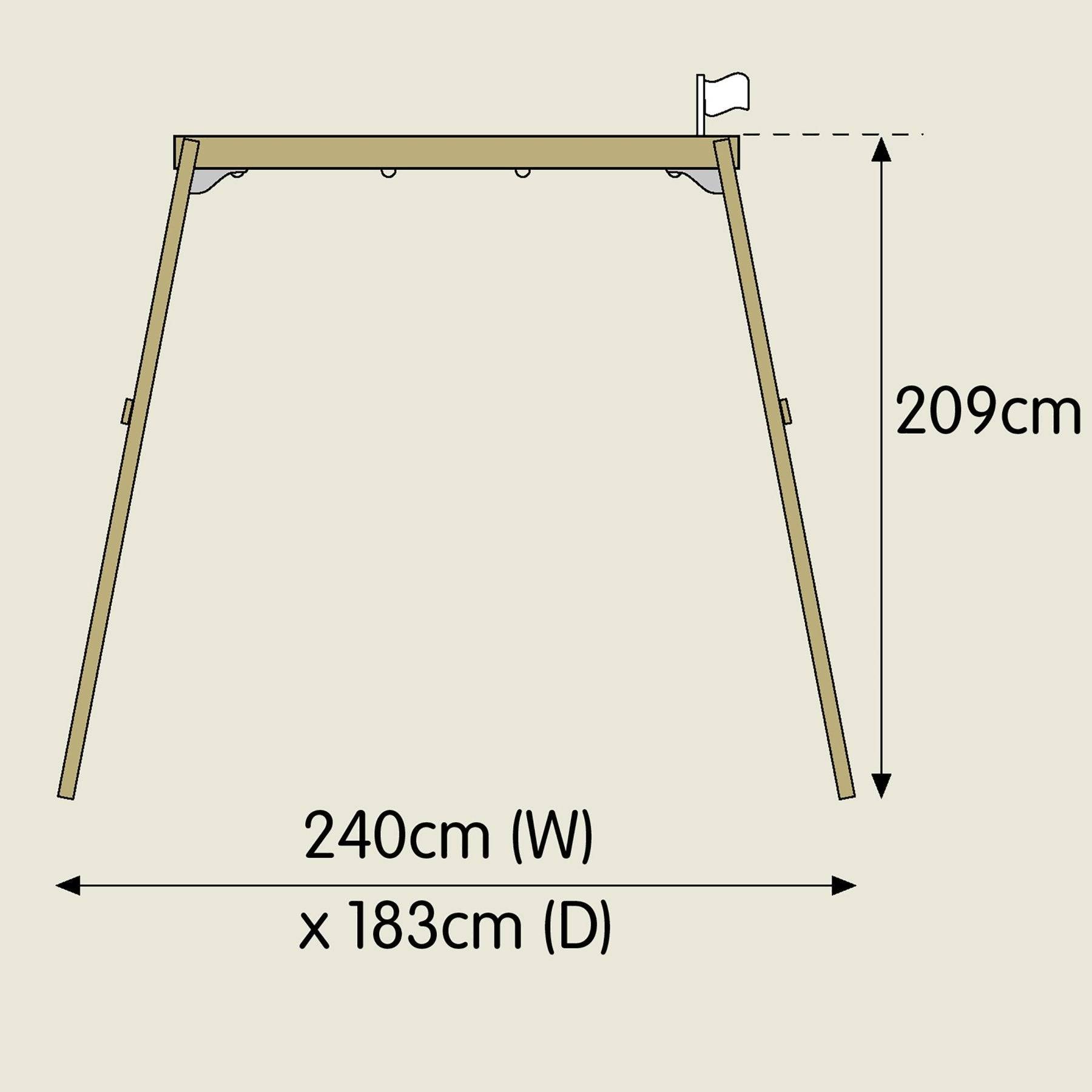 Tp Toys - Portique 2 balançoires - bois FSC® - H200 cm - FOREST - Image 4