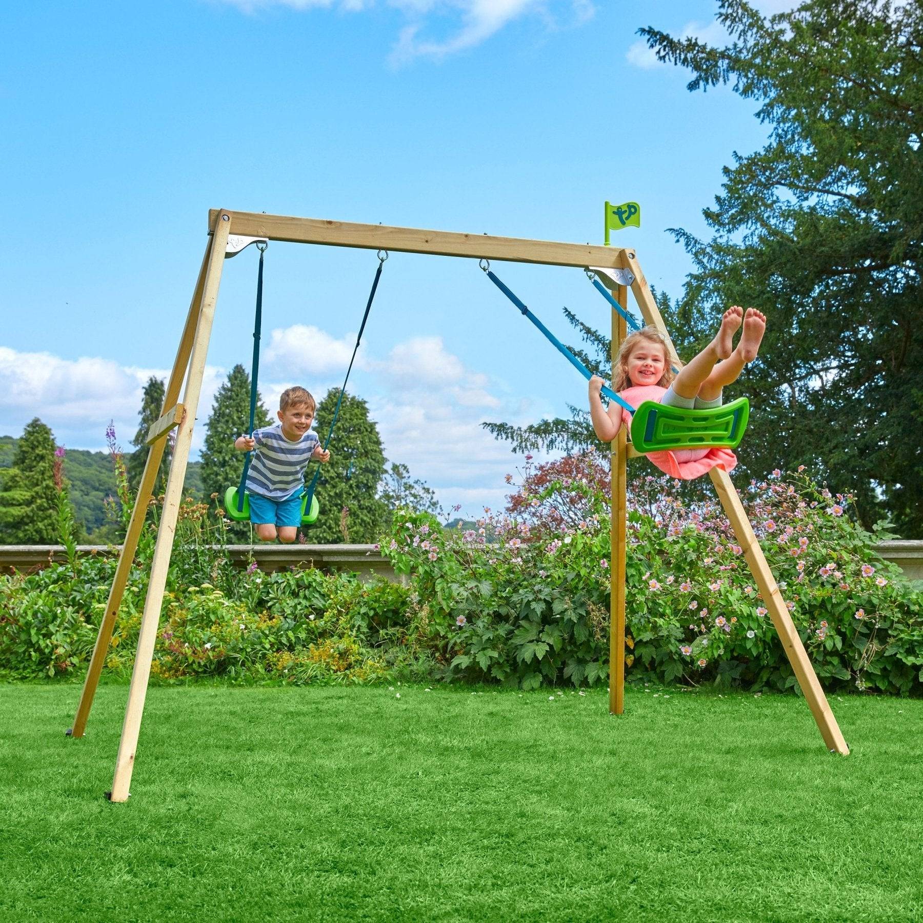 Tp Toys - Portique 2 balançoires - bois FSC® - H200 cm - FOREST - Image 1