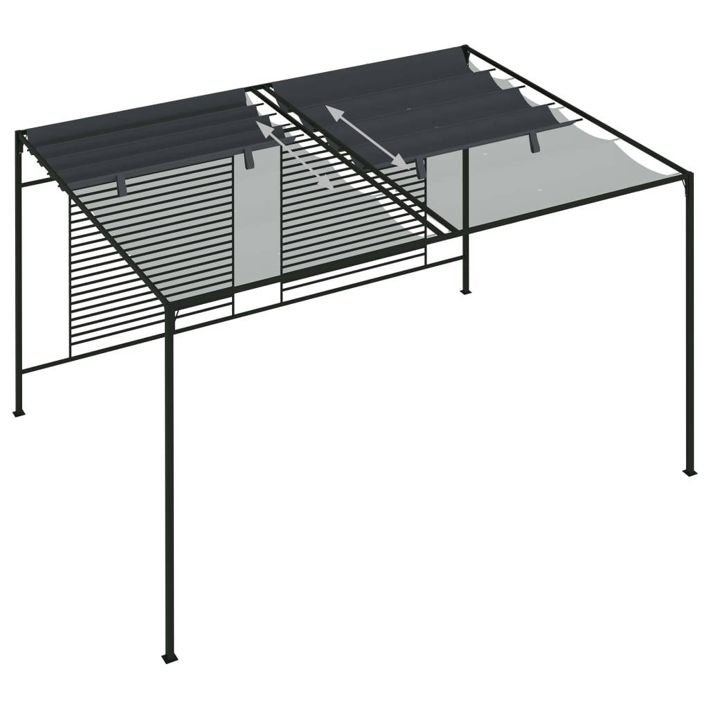ComfortXL - Pergola Acier avec Toit Coulissant Tonnelle Moderne pour Jardin Anthracite 4x3 m – ComfortXL Outdoor Living - Image 6