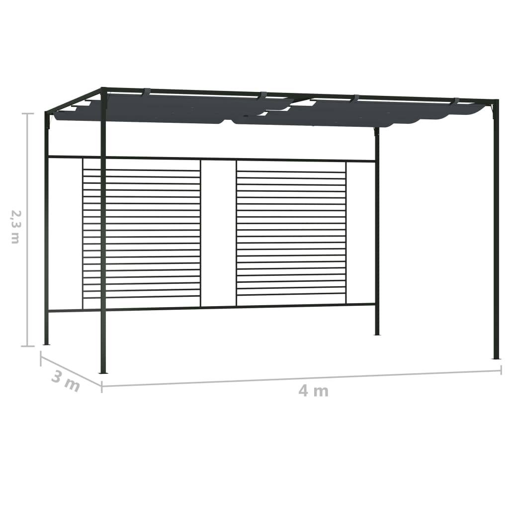 ComfortXL - Pergola Acier avec Toit Coulissant Tonnelle Moderne pour Jardin Anthracite 4x3 m – ComfortXL Outdoor Living - Image 7