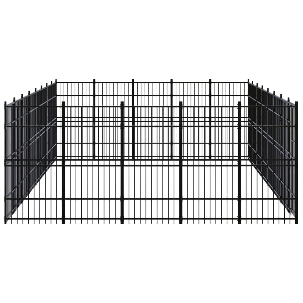 Vidaxl - Chenil D'Extérieur Pour Chiens Acier 36,86 M² - vidaXL - Imagen 3