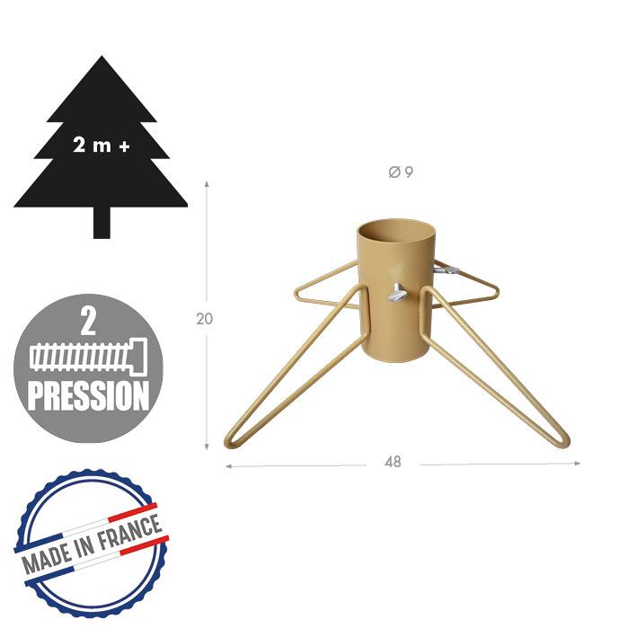 Louis Moulin - Pied de sapin - 4 pieds fer rond tube-  9 cm - or Louis Moulin - Imagen 2