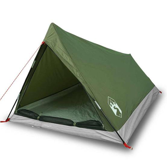 Tente Canadienne 2 Personnes Polyester Imperméable Légère pour Randonnée Camping Vert Olive – ComfortXL Outdoor Living - Image 2