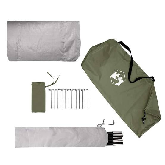 Tente Canadienne 2 Personnes Polyester Imperméable Légère pour Randonnée Camping Vert Olive – ComfortXL Outdoor Living - Image 7