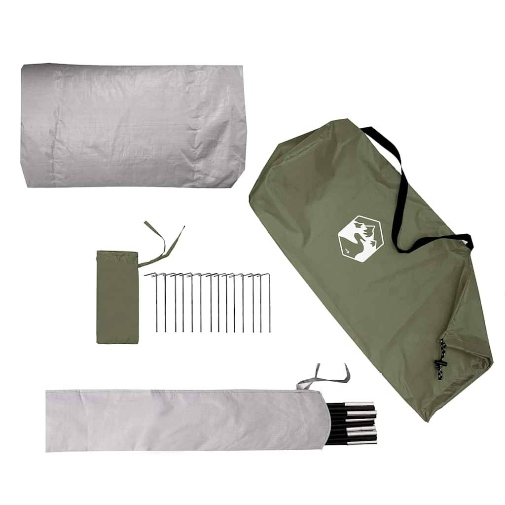 Tente Canadienne 2 Personnes Polyester Imperméable Légère pour Randonnée Camping Vert Olive – ComfortXL Outdoor Living - Image 7