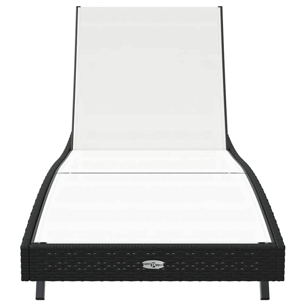 Vidaxl - Transat Noir et Blanc 197 x 70 x 82 cm polyrotin vidaXL 42009978 - Image 6