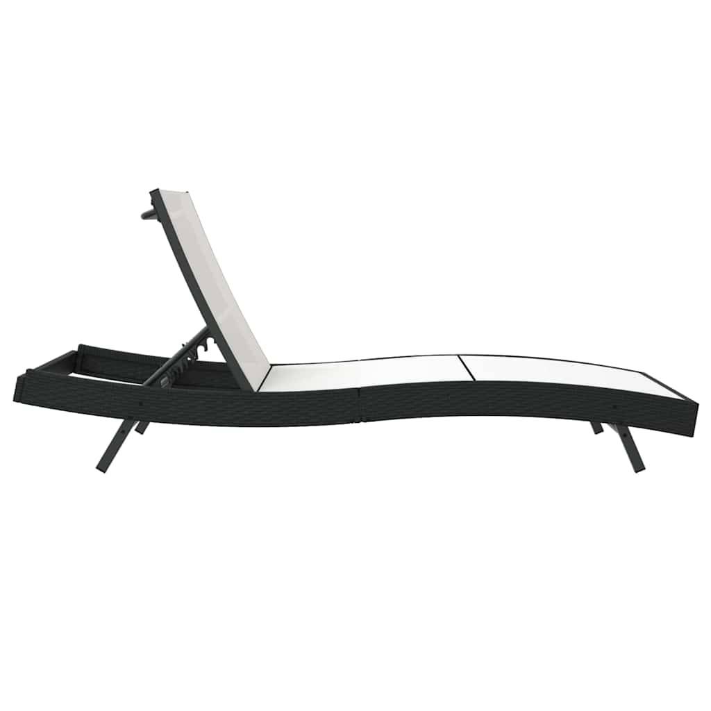 Vidaxl - Transat Noir et Blanc 197 x 70 x 82 cm polyrotin vidaXL 42009978 - Image 7