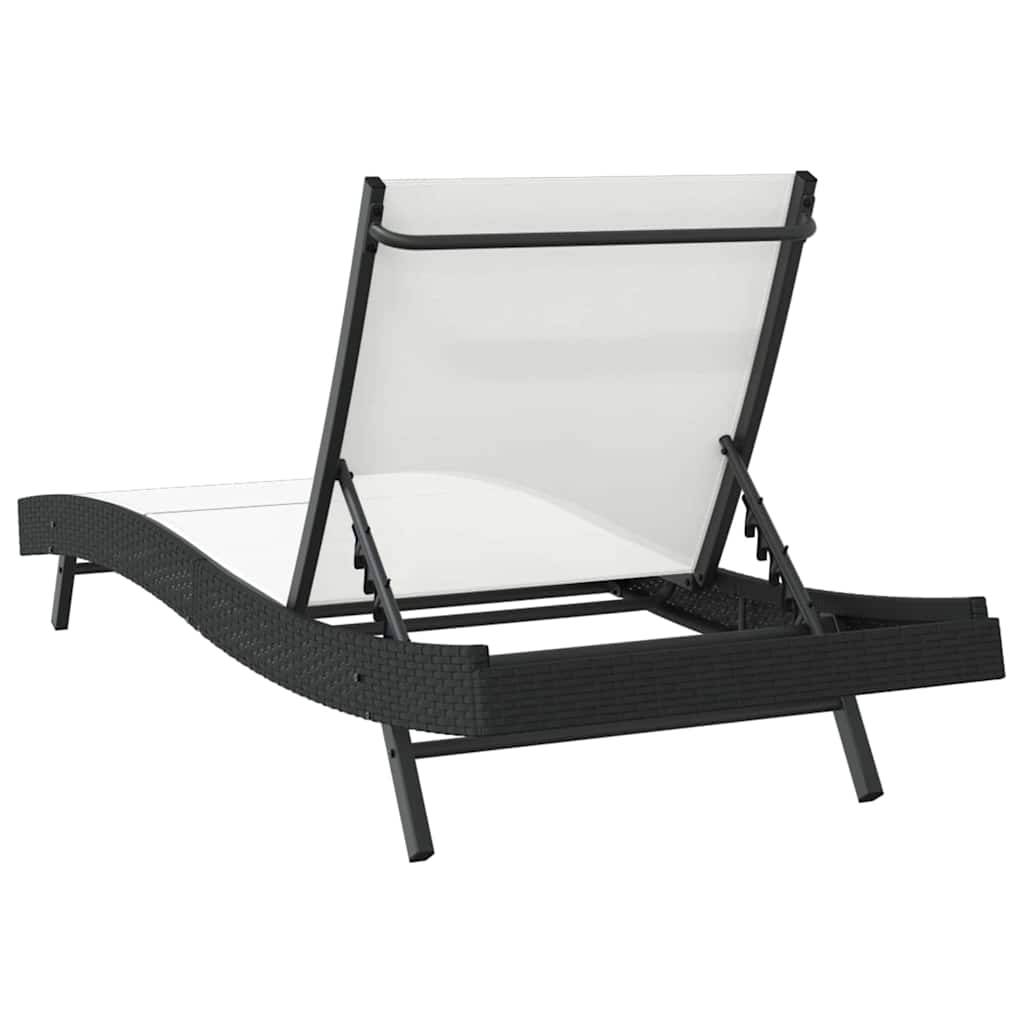 Vidaxl - Transat Noir et Blanc 197 x 70 x 82 cm polyrotin vidaXL 42009978 - Image 8