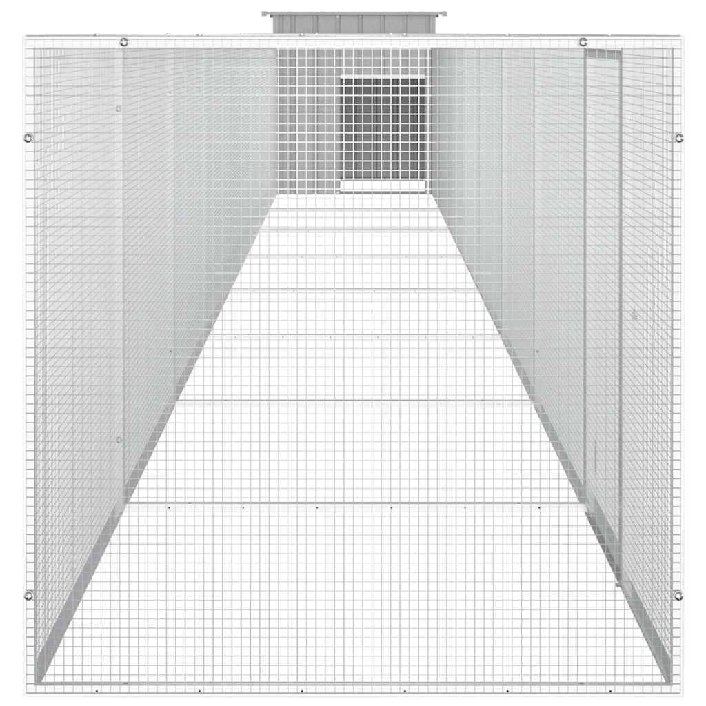 Vidaxl - Cage pour poules Gris 900x91x100 cm Acier galvanisé vidaXL 3106466 - Imagen 5