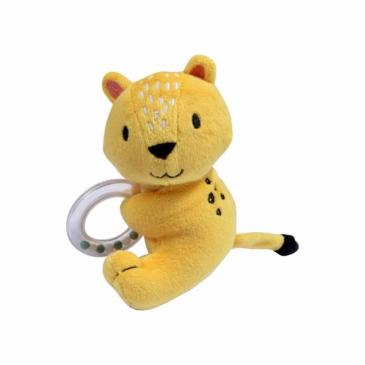 Doudou Anneau Bébé "Sweet Savane" 12cm Jaune - Image 1
