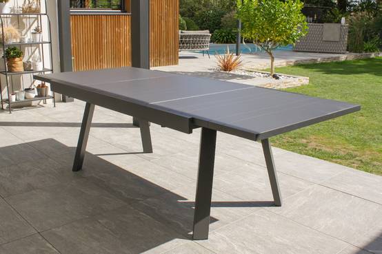 Dcb Garden - Table de jardin 12 places en aluminium - Gris anthracite - STOCKHOLM - Image 3