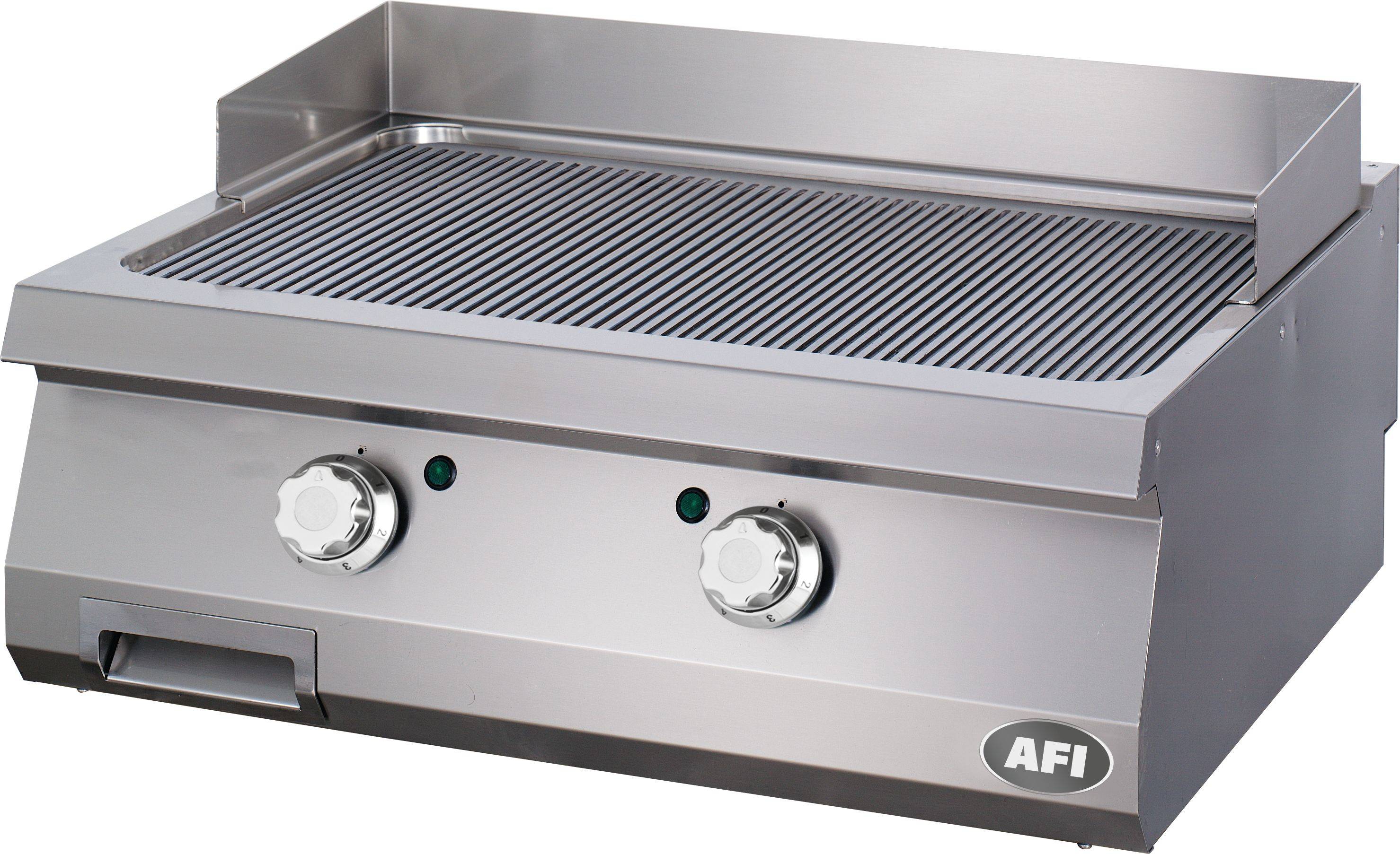 Grill Électrique à Poser Double Plaque Rainurée - Acier Carbone ou Chrome - Série 900 - AFI Collin Lucy -