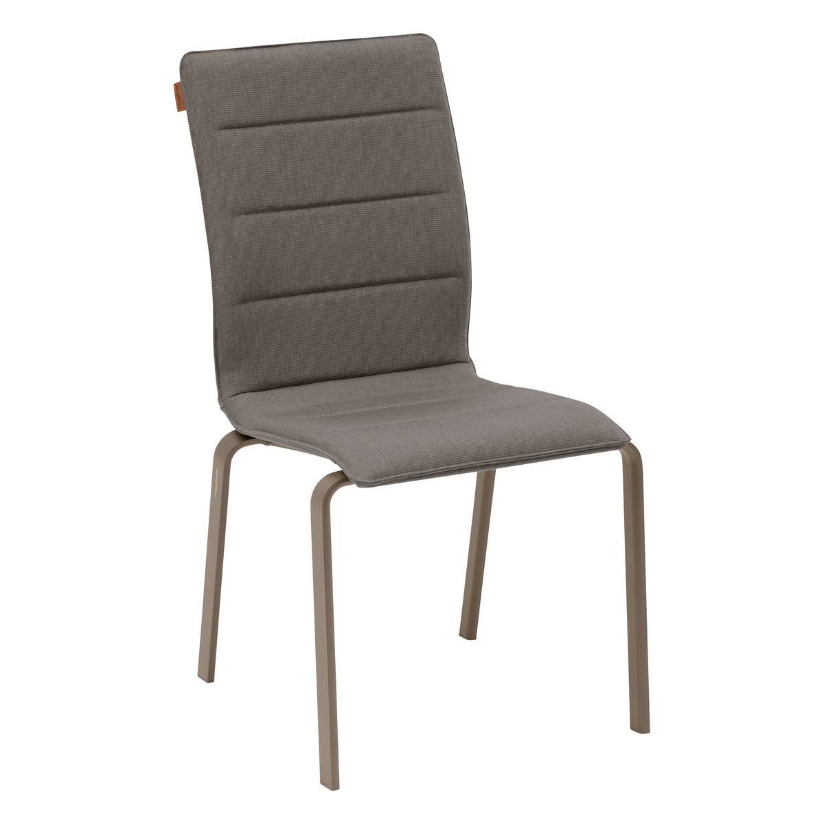 Hesperide - Chaise de jardin empilable "Diese" mocha & praline en aluminium traité époxy Hespéride - Imagen 1