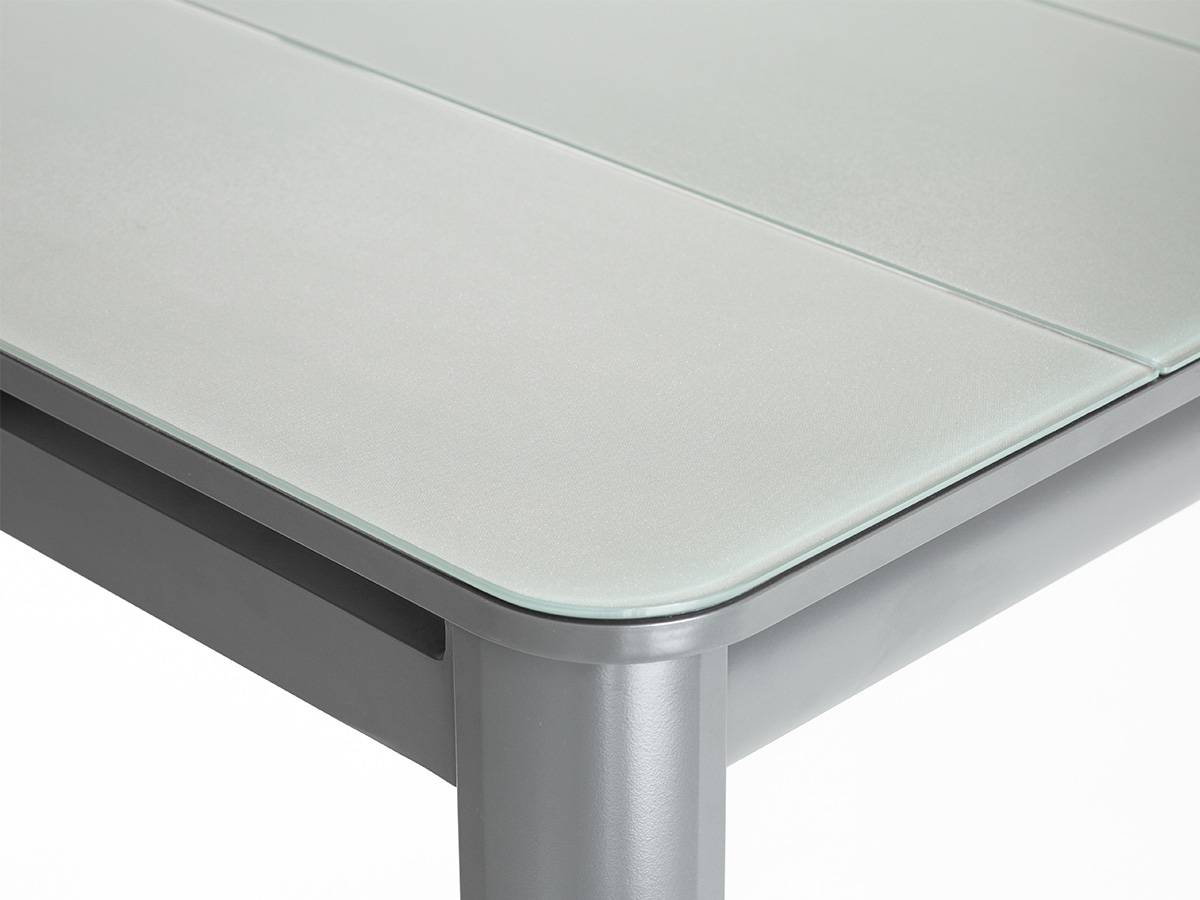 Table de jardin rectangulaire extensible en aluminium Milos Anthracite 10/12 places + 12 chaises - Jardiline - Imagen 8