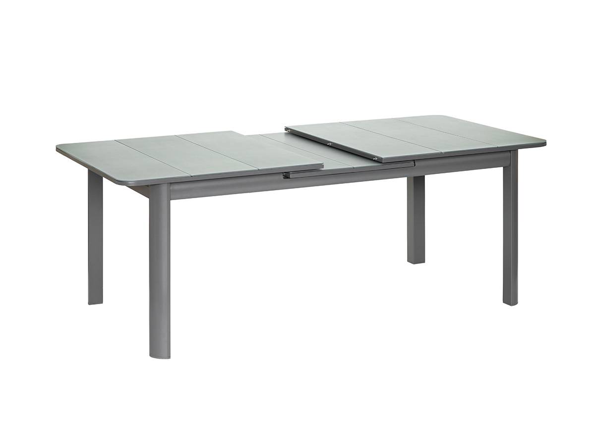 Table de jardin rectangulaire extensible en aluminium Milos Anthracite 10/12 places + 12 chaises - Jardiline - Imagen 4