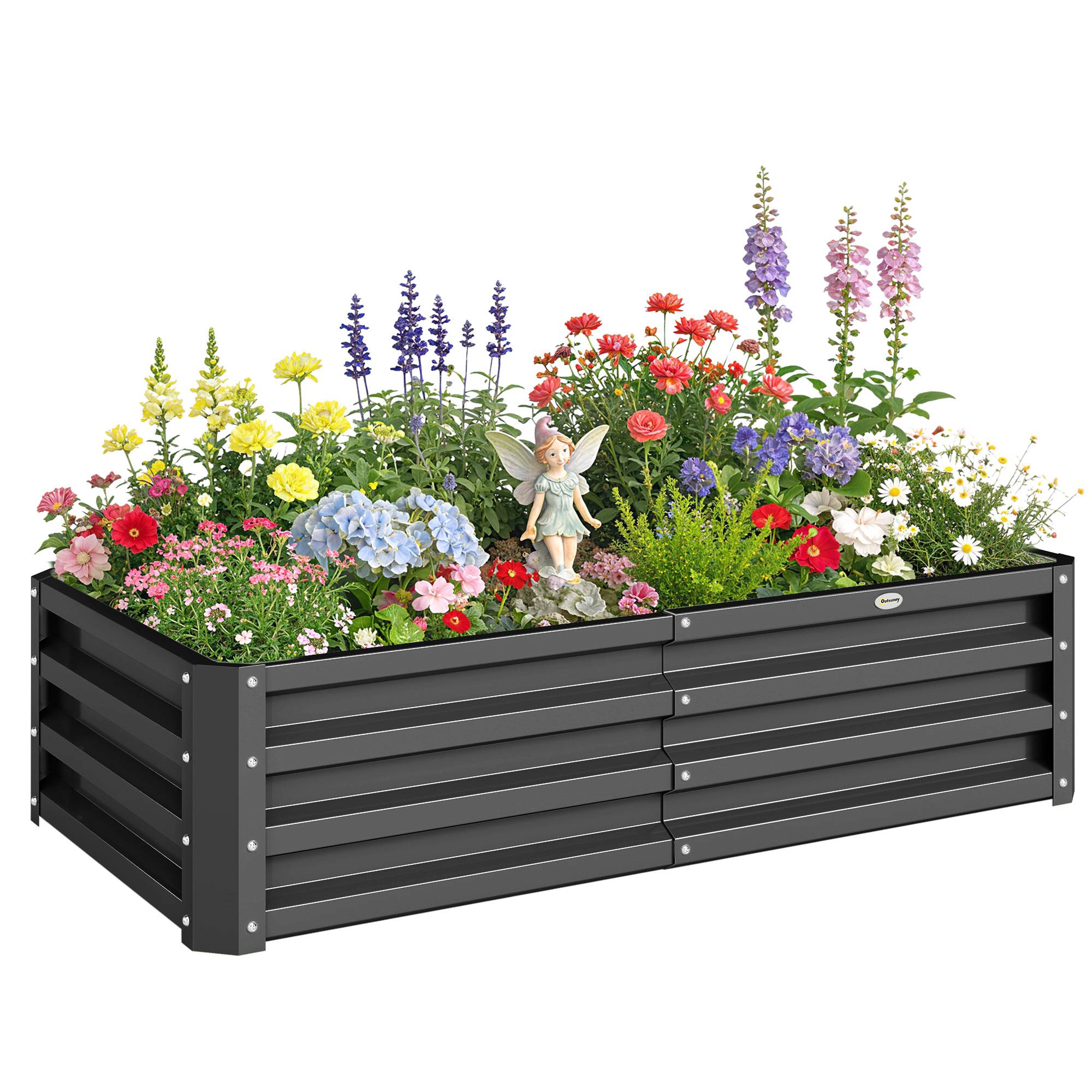 PANGIVO - Carré potager acier galvanisé gris 120 x 60 x 30.5 cm - PANGIVO - Image 1