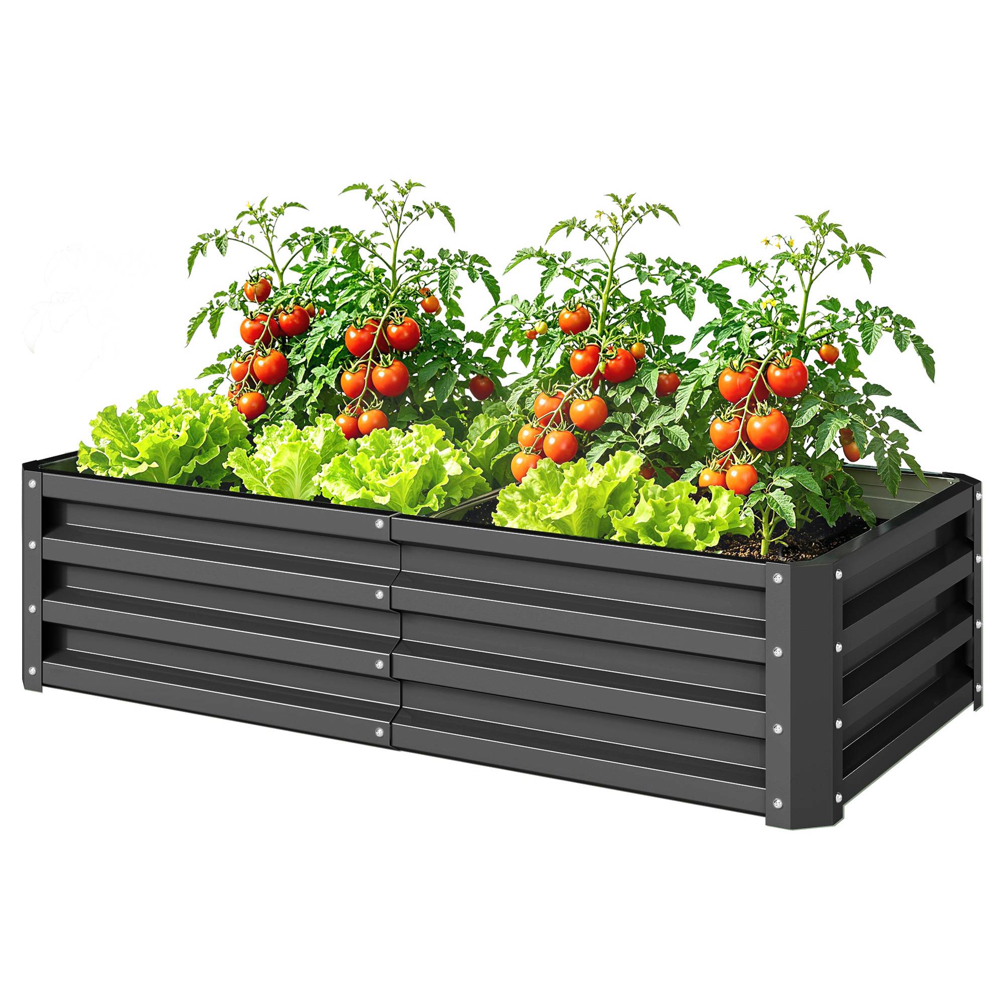 PANGIVO - Carré potager acier galvanisé gris 120 x 60 x 30.5 cm - PANGIVO - Image 2