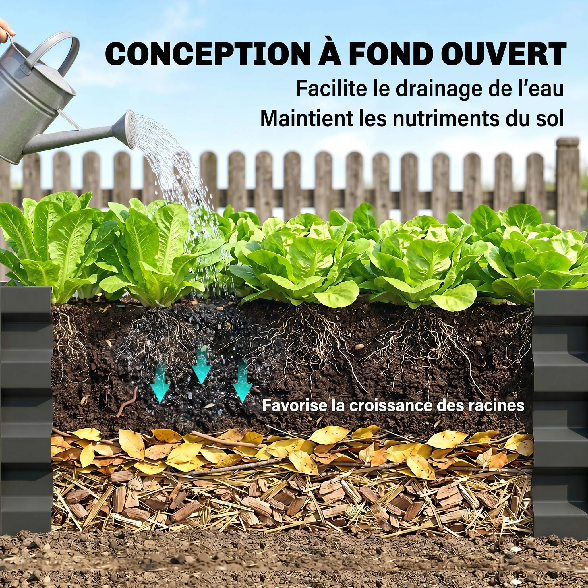 PANGIVO - Carré potager acier galvanisé gris 120 x 60 x 30.5 cm - PANGIVO - Image 8